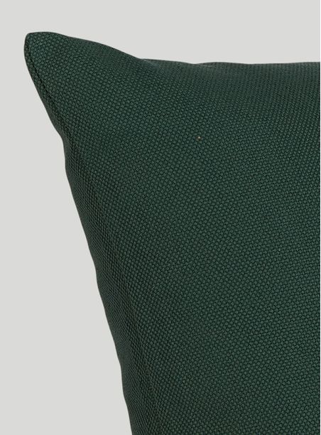 Almofada básica algodão quadrada verde escuro