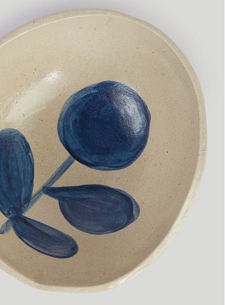 Bowl cerâmica iv branco e azul