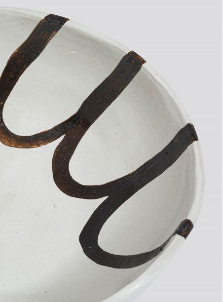 Bowl cerâmica traços ii branco e preto