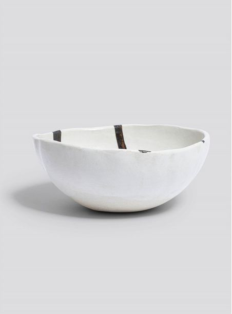Bowl cerâmica traços iv branco e preto