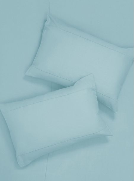 Capa de edredom cama azul claro 007