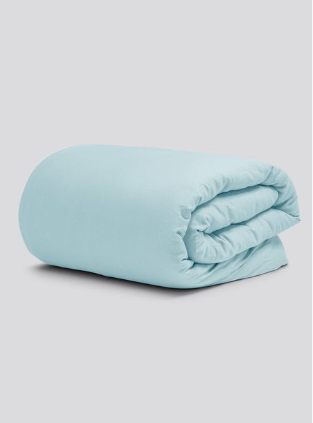 Capa de edredom cama azul claro 007