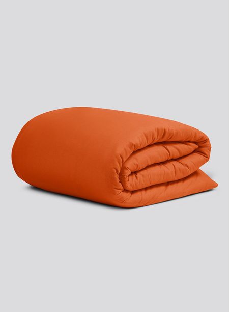 Capa de edredom cama laranja 014