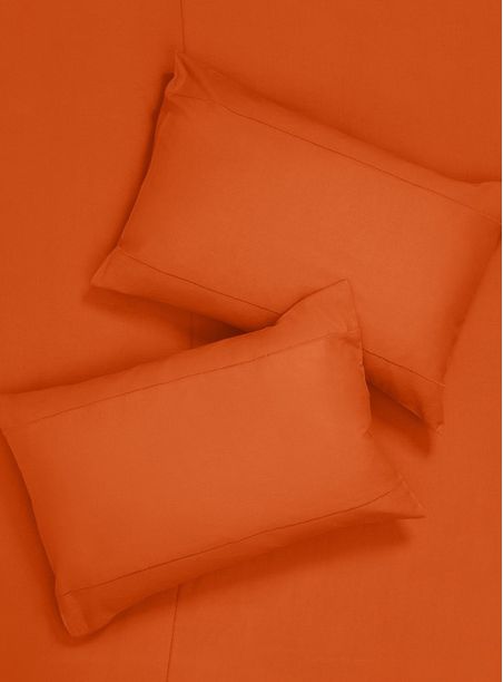 Capa de edredom cama laranja 014