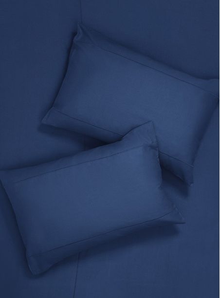 Capa de edredom cama azul 006