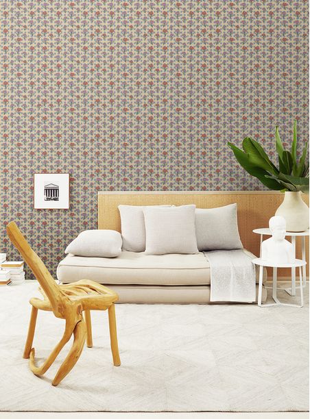 Faixa primavera futurista xadrez mini rosa e vermelho