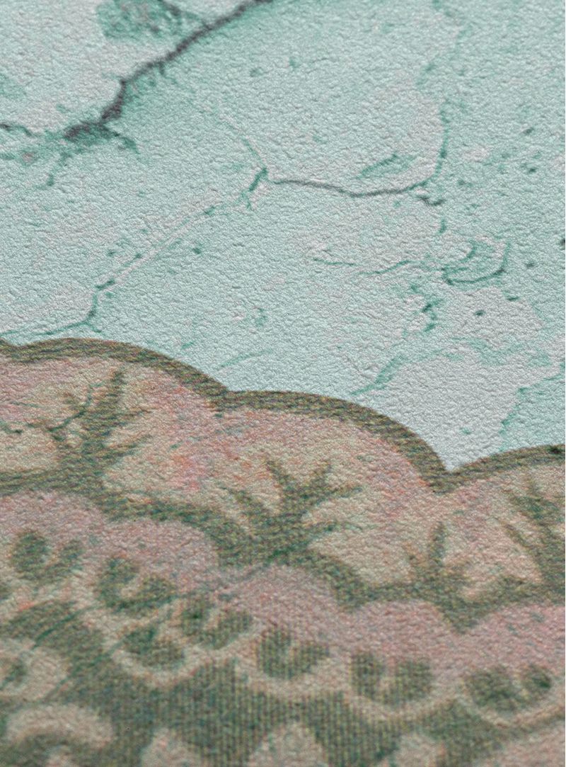 Painel de parede barroque verde água - Branco Casa