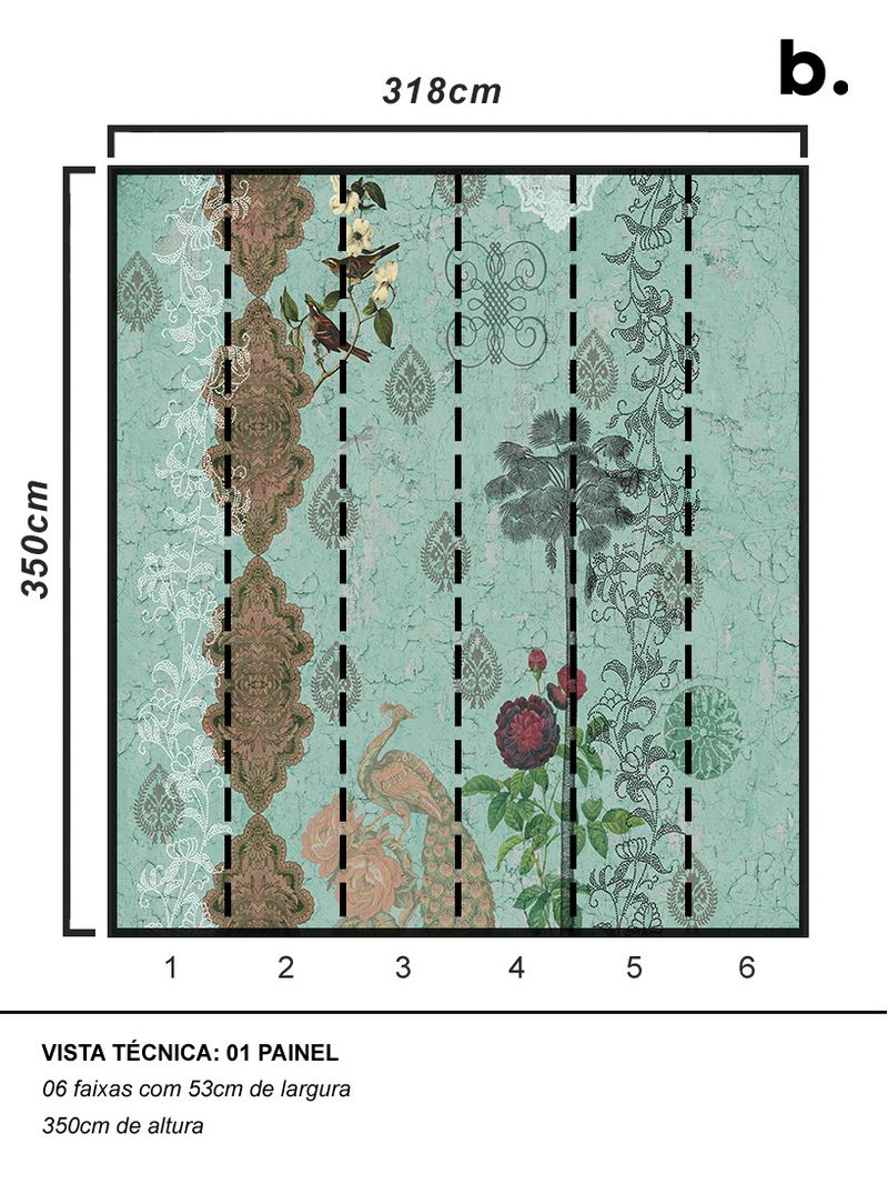 Painel-de-parede-barroque-verde-agua