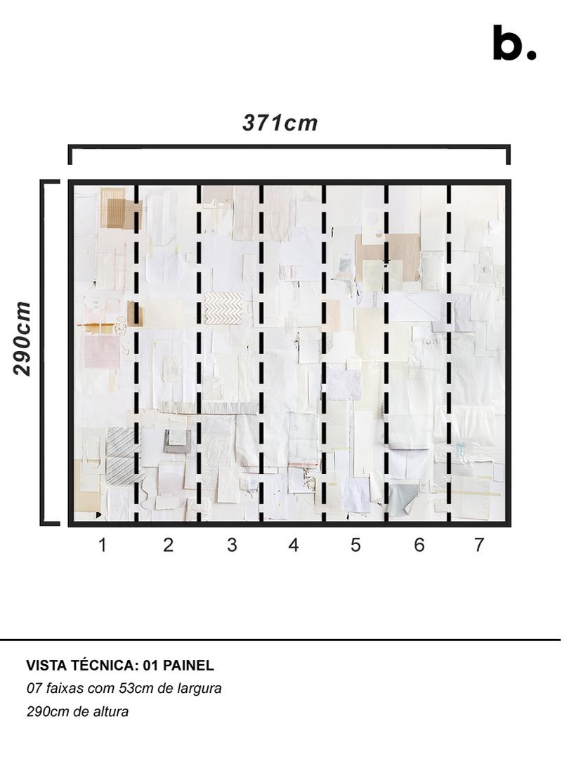 Painel-de-parede-colagem-papeis-brancos-branco