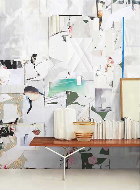 Painel de parede colagem papéis de parede colorido