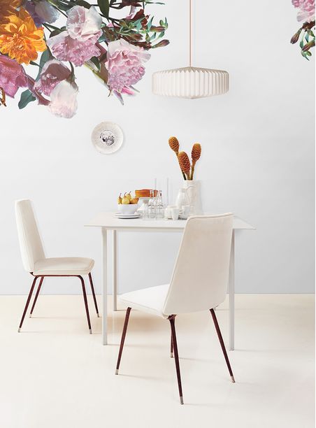 Painel de parede flora iii fundo cinza