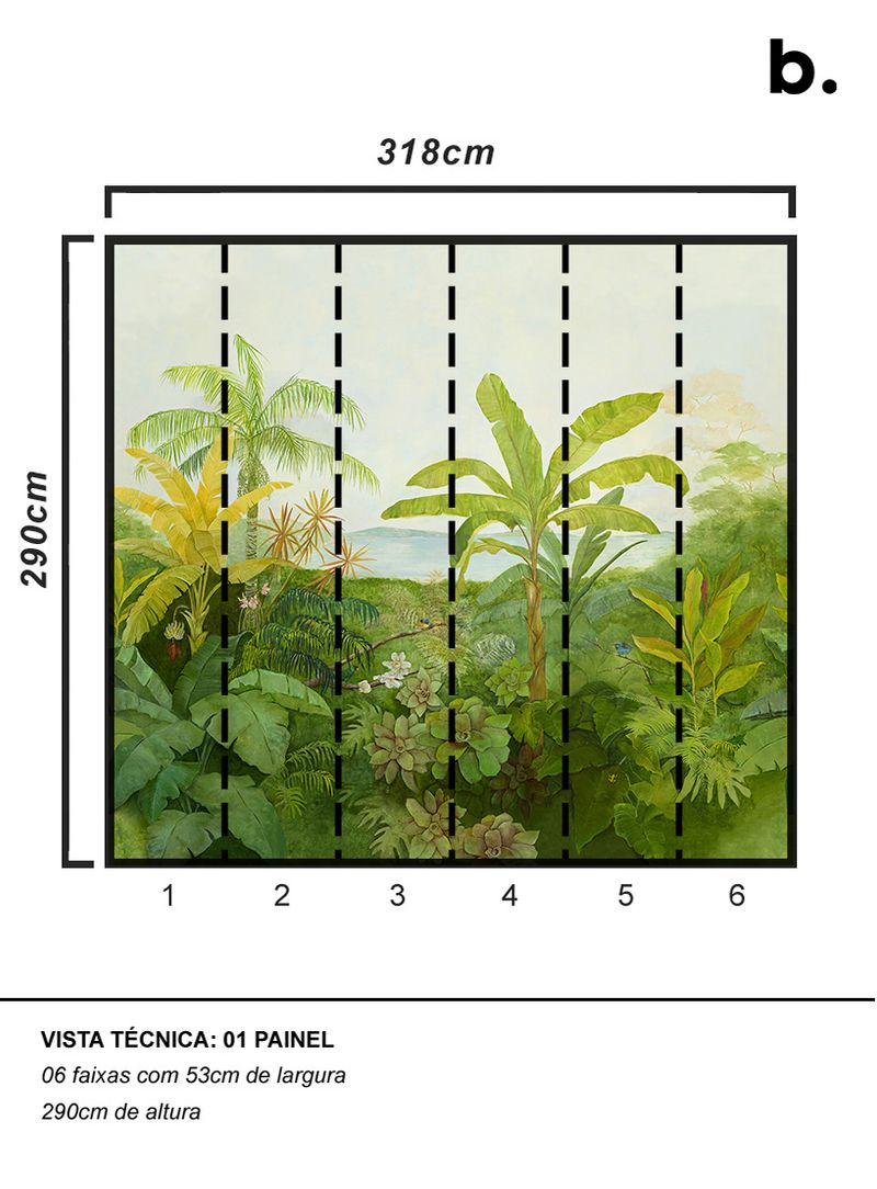 Painel-de-parede-floresta-ii-verde