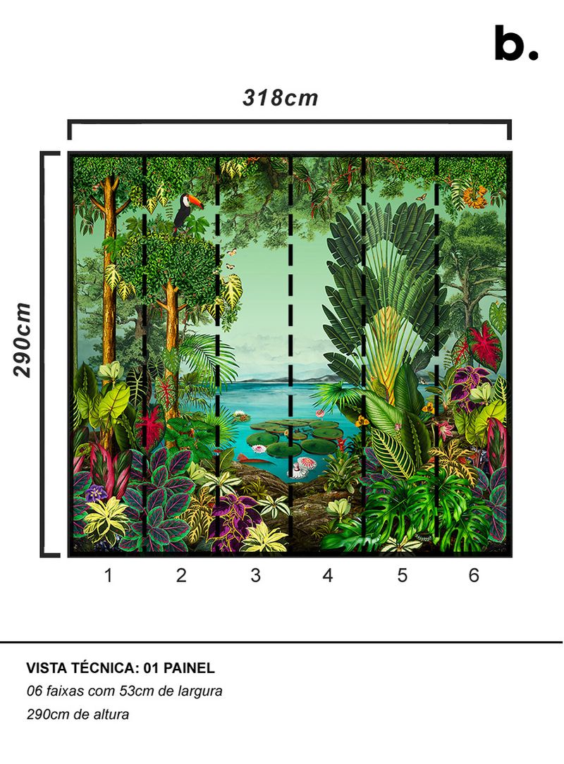 Painel-de-parede-forest-and-no-machine-colorido