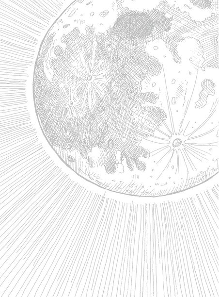 Painel de parede lua cinza