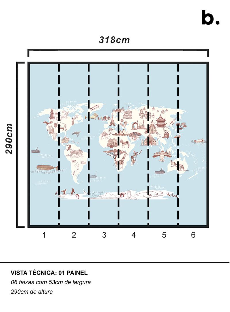 Painel-de-parede-mapa-mundi-lilac