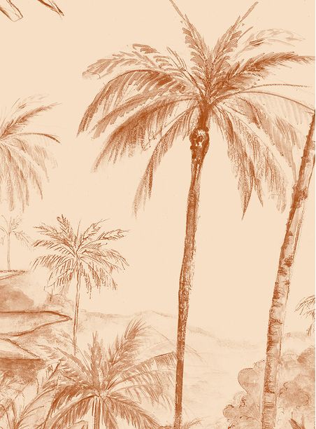 Painel de parede mata atlântica laranja
