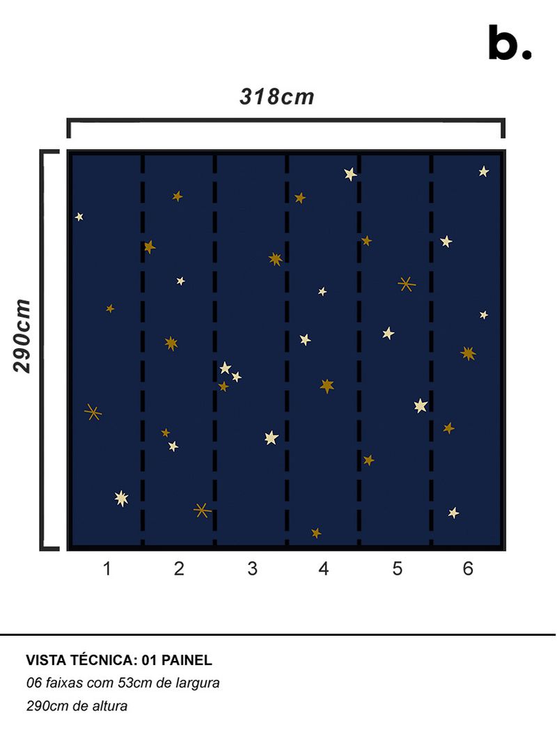 Painel-de-parede-noite-estrelada-azul-e-dourado