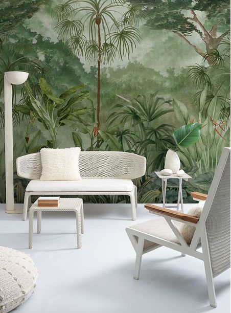 Painel de parede selva verde