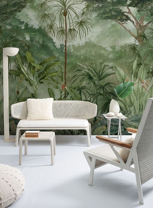 Painel de parede selva verde