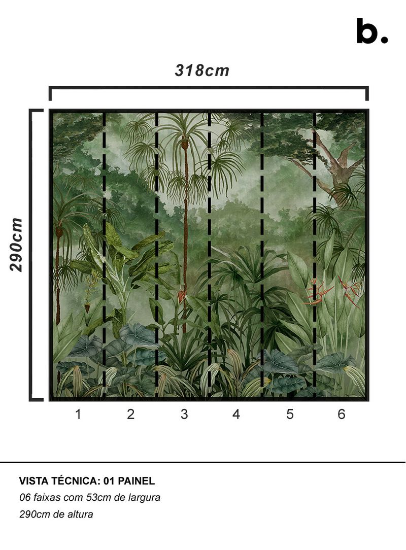 Painel-de-parede-selva-verde