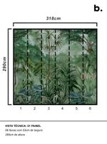 Painel-de-parede-selva-verde-azulado
