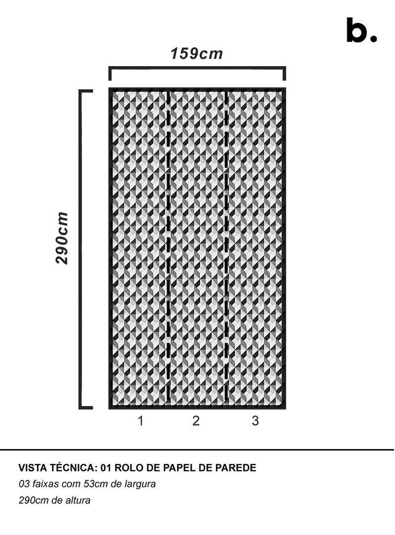 Papel de parede caixa preto e branco - Branco Casa