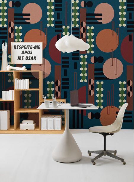 Papel de parede cheio e vazio azul