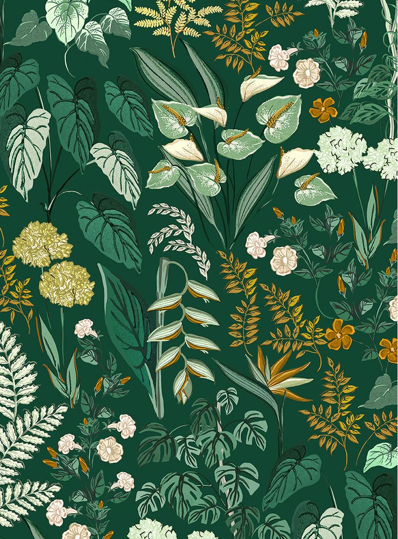 Papel-de-parede-classico-tropical-verde
