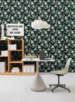 Papel-de-parede-classico-futurista-parque-preto-e-verde