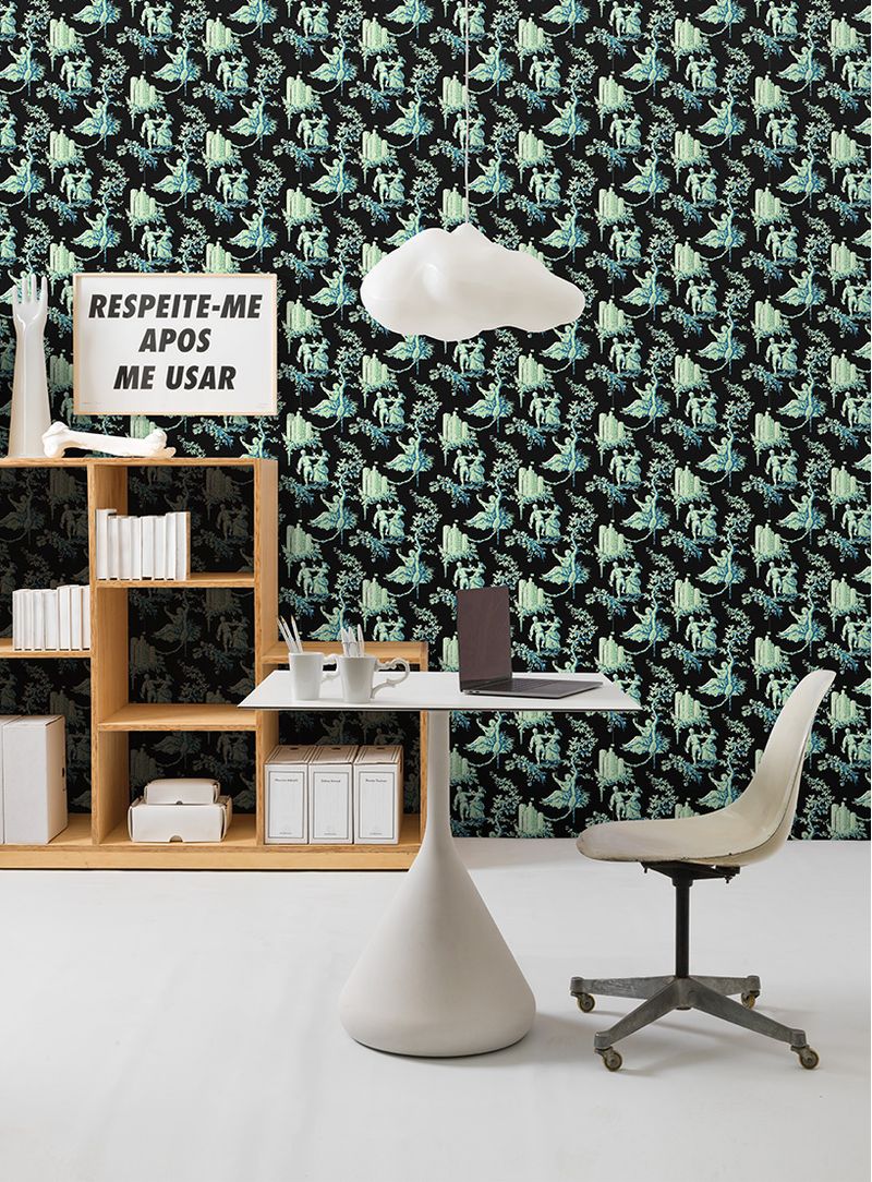 Papel-de-parede-classico-futurista-parque-preto-e-verde