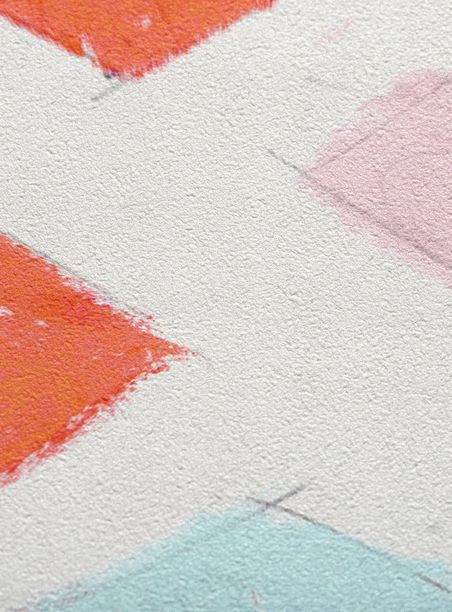 Papel de parede desenho de apoio i laranja e rosa