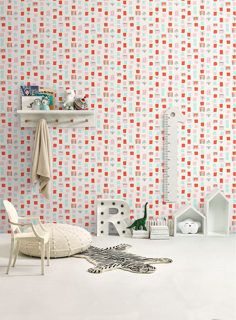 Papel-de-parede-desenho-de-apoio-i-laranja-e-rosa