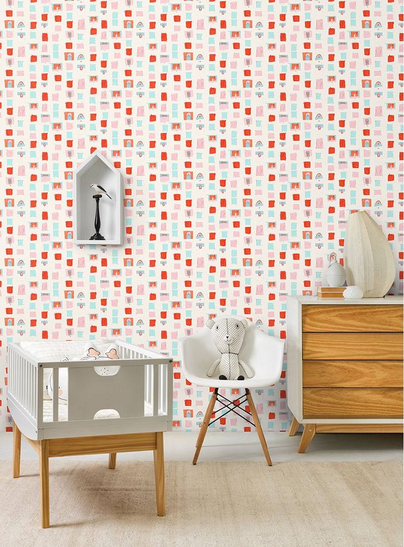 Papel-de-parede-desenho-de-apoio-i-laranja-e-rosa