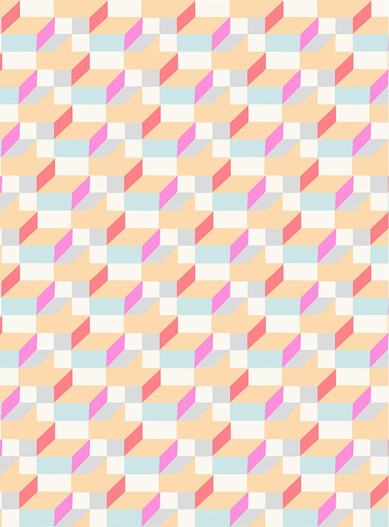 Papel-de-parede-escada-amarelo-e-rosa