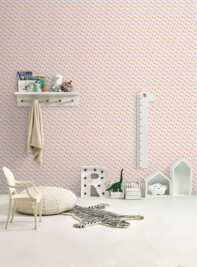 Papel-de-parede-escada-amarelo-e-rosa