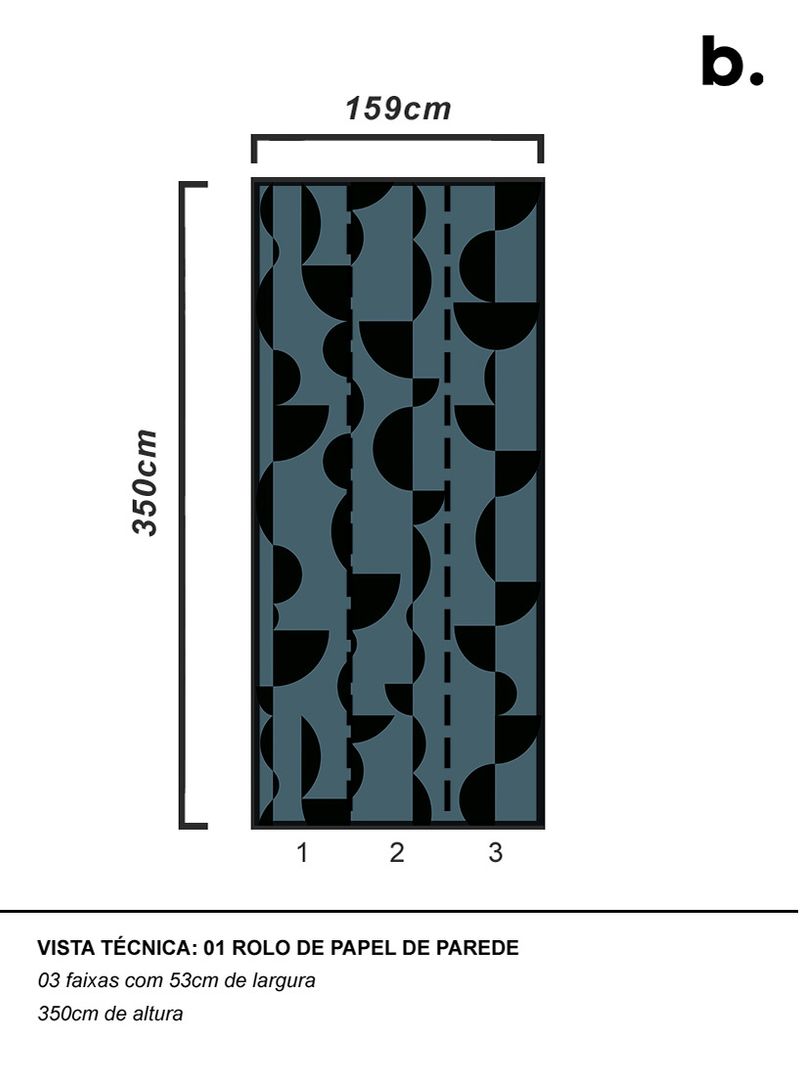 Papel-de-parede-esferas-preto-e-azul