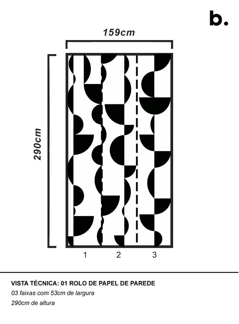 Papel-de-parede-esferas-preto-e-branco