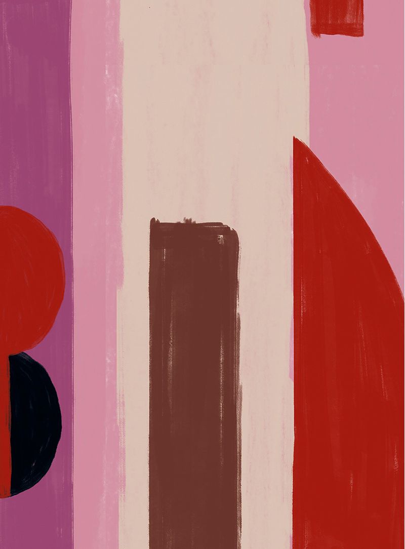 Papel-de-parede-estrutura-rosa-e-vermelo