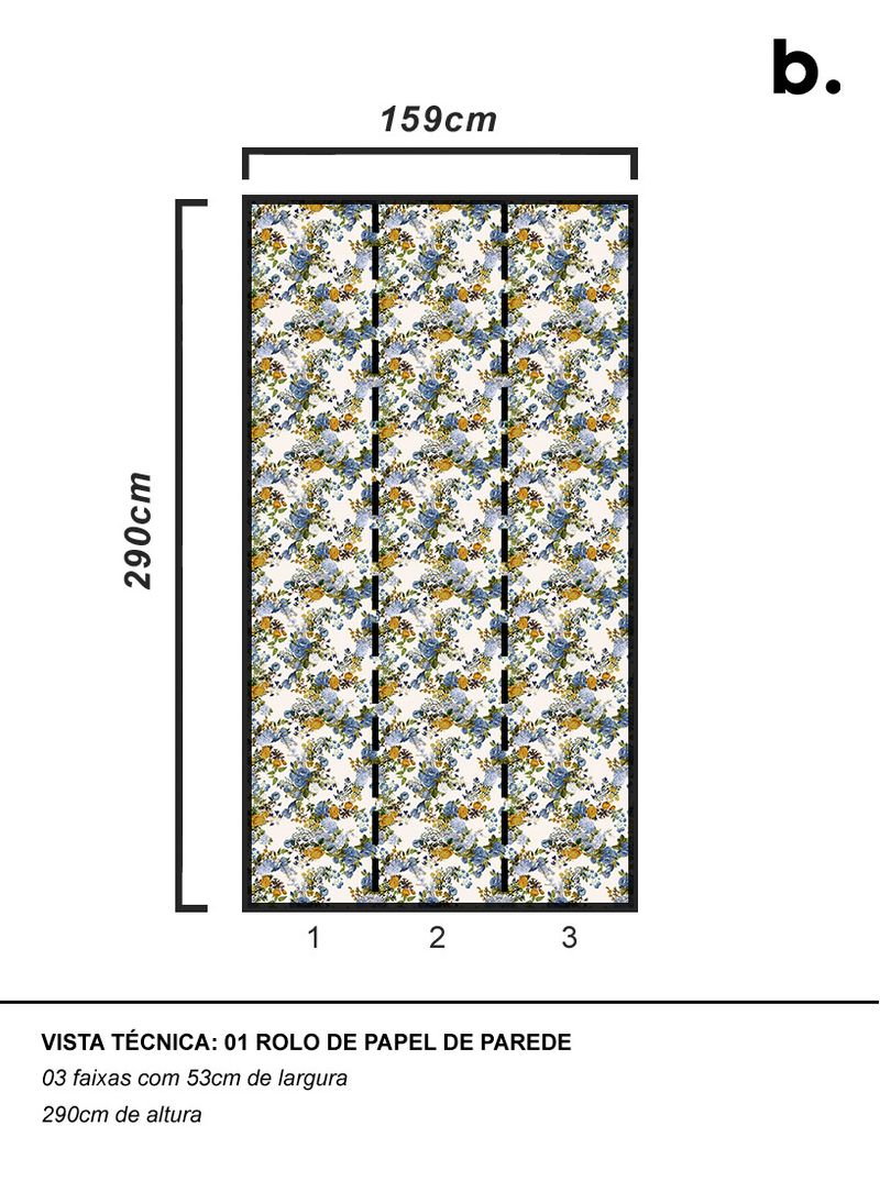 Papel-de-parede-floral-grande-azul