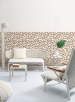 Papel-de-parede-floral-pequeno-vermelho