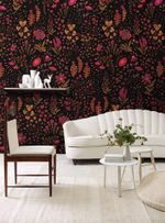 Papel-de-parede-floral-pop-rosa-neon