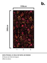 Papel-de-parede-floral-pop-rosa-neon