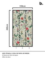 Papel-de-parede-floral-pop-verde-creme