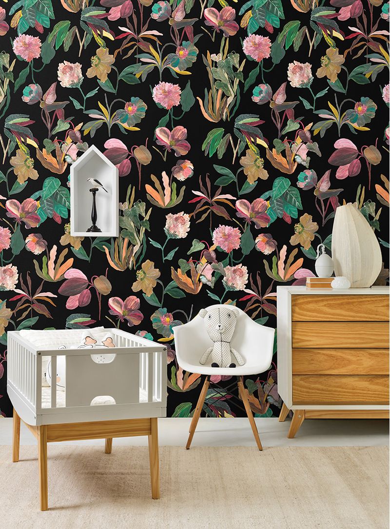 Papel-de-parede-flores-imaginarias-preto
