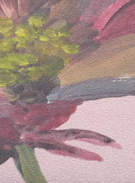 Papel de parede flores imaginárias rosa