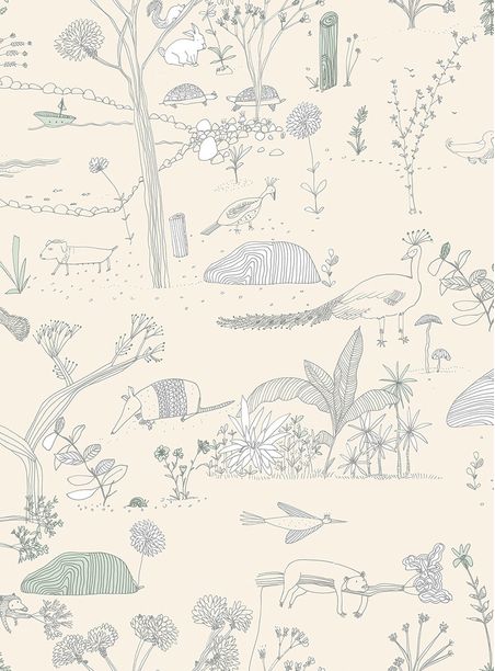 Papel de parede floresta bege