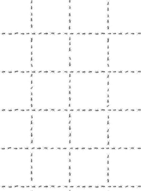 Papel de parede formigas xadrez branco e preto