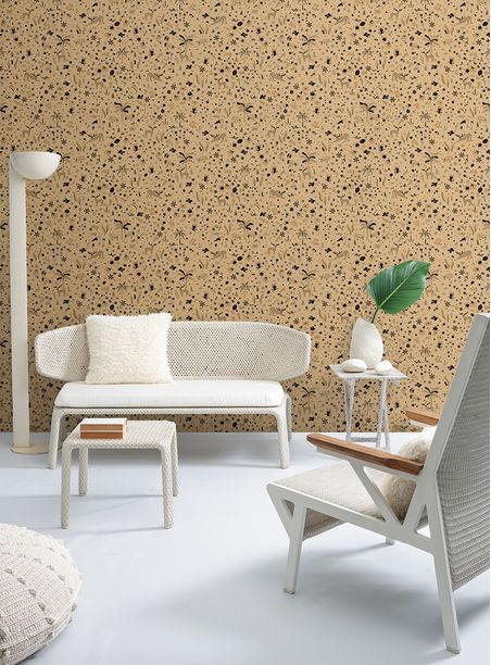 Papel de parede jardim surreal areia