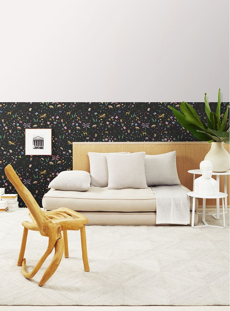 Papel-de-parede-jardim-surreal-preto