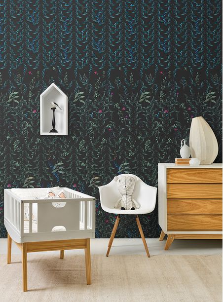 Papel de parede mata fundo preto